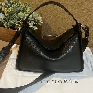The Horse Clementine bag new black leather with gold hardware